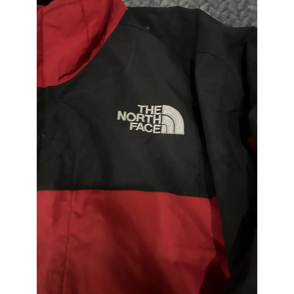 The North Face HyVent Rain Jacket Mens XL Red Hooded Full Zip Waterproof